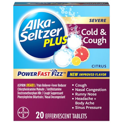 Alka Seltzer Plus Cold Cough - 20 Count