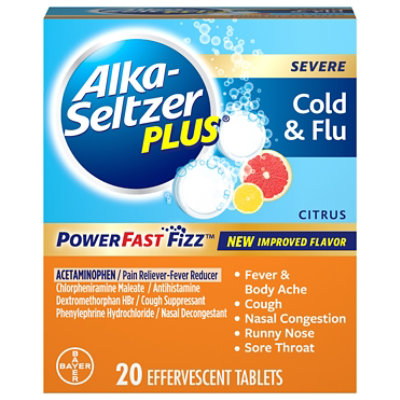 Alka-Seltzer Plus Severe Cold Flu Tablets - 20 Count - Image 3