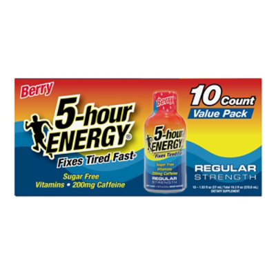 5-hour ENERGY Berry Regular Strength Shot - 10-1.93 Fl. Oz. - Image 1