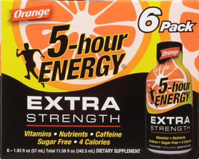 5-hour ENERGY Orange Extra Strength Shot - 6-1.93 Fl. Oz. - Image 2