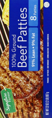 Signature SELECT Beef Patties Ground 91%lean 9% Fat - 2 Lb - Image 6