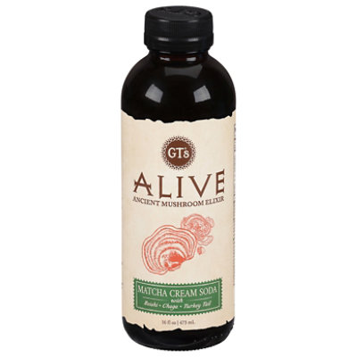 Alive Matcha Cream Soda Mushroom Elixir - 16 OZ - Image 2