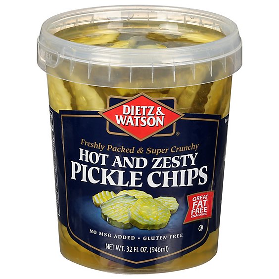 Dietz & Watson Pickles Hot & Zesty Chips - 32 Oz