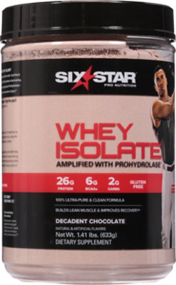Six Star Decadent Chocolate Powder Whey Isolate - 1.39 Lb - Image 2