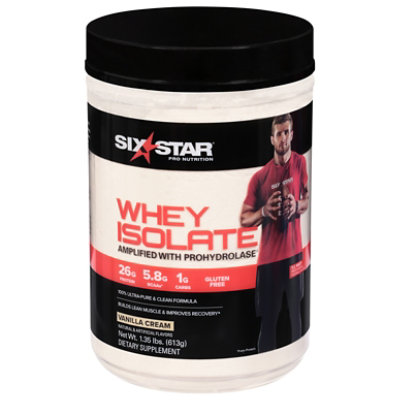 Six Star Whey Powder Isolate Vanilla Cream - 1.39 Lb