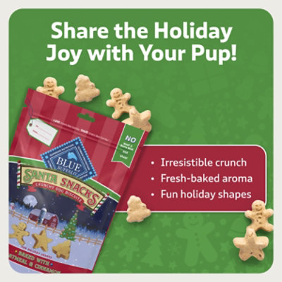 Blue Santa Snacks Natural Oatmeal & Cinnamon Crunchy Dog Treat Biscuits - 11 Oz - Image 4