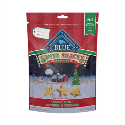 Blue Santa Snacks Natural Oatmeal & Cinnamon Crunchy Dog Treat Biscuits - 11 Oz - Image 1