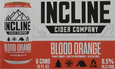 Incline Blood Orange Cider 6-12 Oz In Cans - 6-12 Fl. Oz. - Image 3