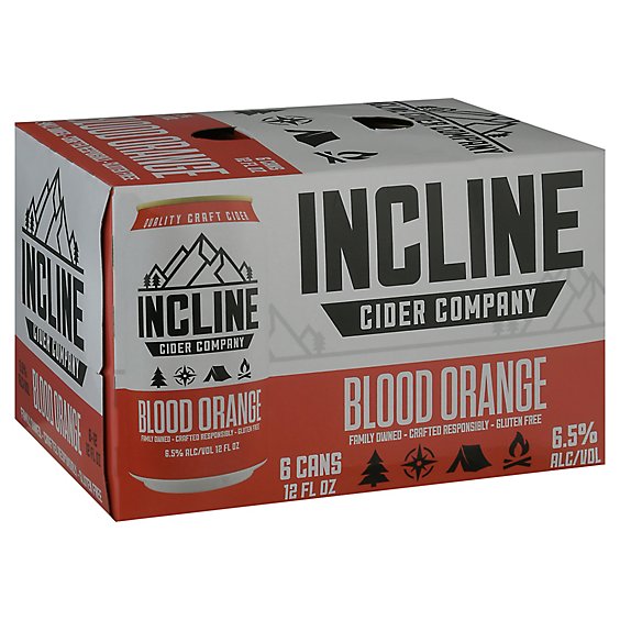 Incline Blood Orange Cider 6-12 Oz In Cans - 6-12 Fl. Oz.