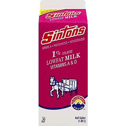 Sintons Milk 1% Lf - Half Gallon - Image 6