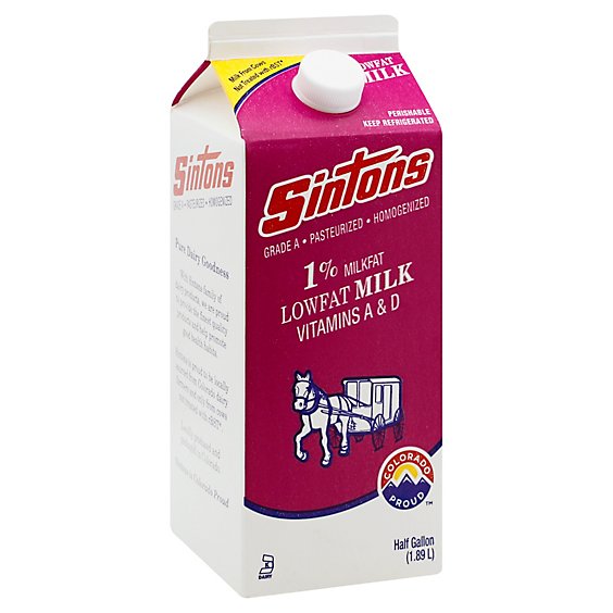 Sintons Milk 1% Lf - Half Gallon