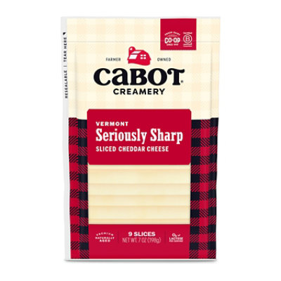 Cabot Creamery Creamery Sharpwhite Cheddar Slices - 7 Oz - Image 1