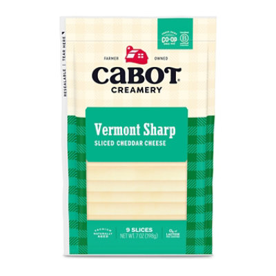 Cabot Creamery Creamery Vermont Sharp White Cheddar Slices - 7 Oz - Image 1