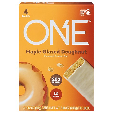 One Maple Glazed Doughnut Protein Bar - 4-2.12 Oz