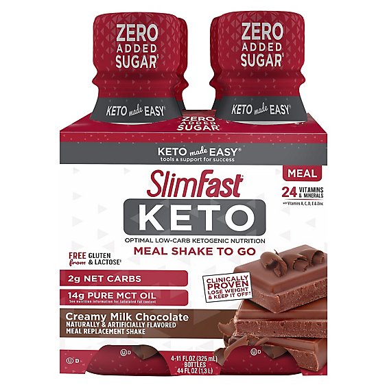 Slimfast Keto Rtd Shake Chocolate - 4-11 Fl. Oz.