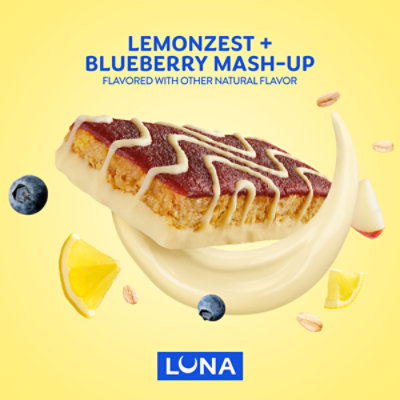 LUNA Mash-Ups LemonZest + Blueberry Gluten Free Snack Bar with 7g Protein - Each - Image 2