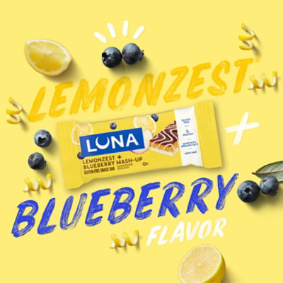 LUNA Mash-Ups LemonZest + Blueberry Gluten Free Snack Bar with 7g Protein - Each - Image 3