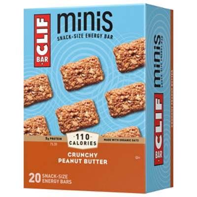 CLIF Bar Crunchy Peanut Butter Energy Bars Minis - 20-0.99 Oz
