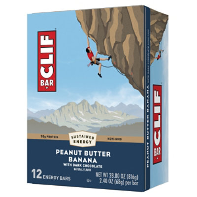 CLIF Bar Dark Chocolate Peanut Butter Banana - 12-2.4 Oz