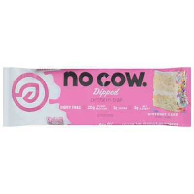 No Cow Vegan Protein Bar Birthday Cake - 2.12 Oz - Image 1