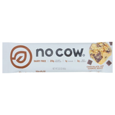 No Cow Chocolate Chip Cookie Dough Vegan Protein Bar - 2.12 Oz