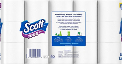 Scott 1000 Toilet Paper 1000 Sheets Per Roll Toilet Paper - 30 Count - Image 8