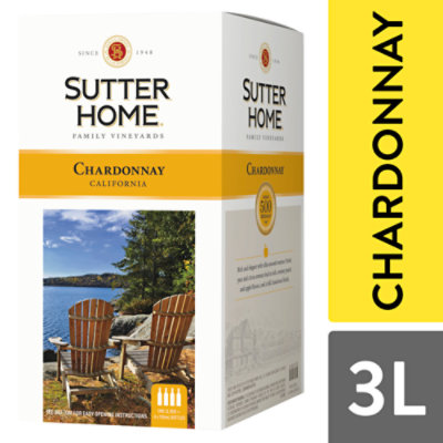 Sutter Home Chardonnay White Wine Box - 3 Liter