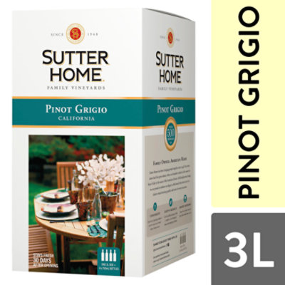 Sutter Home Pinot Grigio White Wine Box - 3 Liter