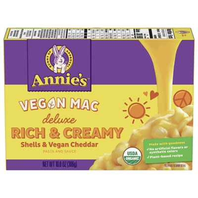 Annies Deluxe Rich And Creamy Shells And Vegan Cheddar - 10.8 Oz - Image 3