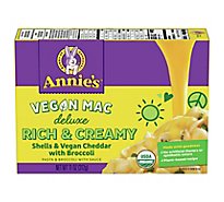Annies Deluxe Rich And Creamy Shells And Vegan Cheddar With Broccoli - 11 Oz