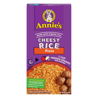 Annies Cheesy Rice With Hidden Veggies Pizza Flavored - 6.6 Oz