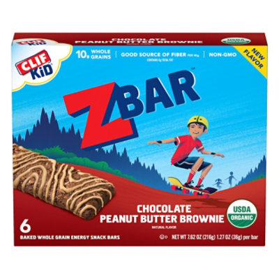 Clif Zbar Chclat Peanut Butter Brownie - 7.62 Oz