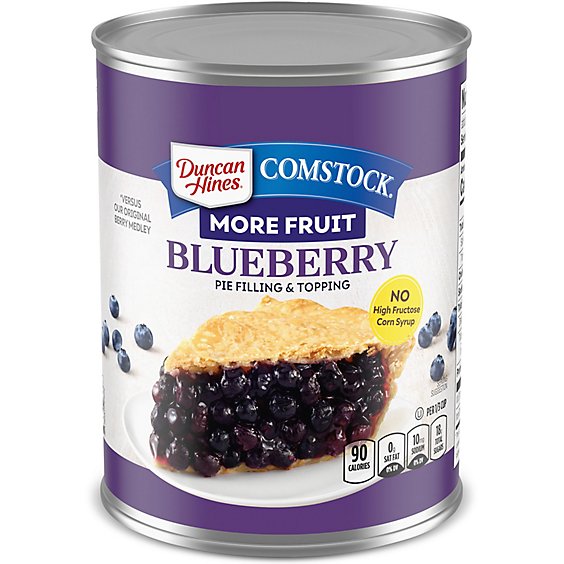 Duncan Hines Comstock Blueberry Pie Filling & Topping - 21 Oz