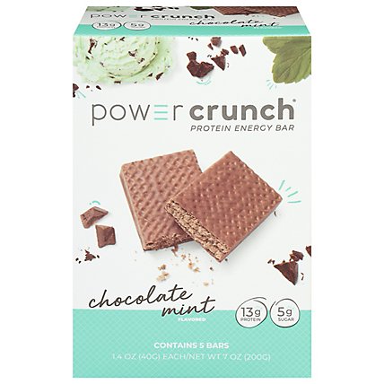 Power Crunch Protein Energy Bar Chocolate Mint - 5-1.4 Oz - Image 2