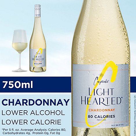 Cupcake LightHearted Chardonnay White Wine - 750 Ml