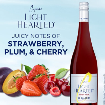 Cupcake LightHearted Pinot Noir Red Wine - 750 Ml - Image 2