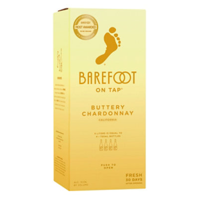 Barefoot On Tap Buttery Chardonnay Box Wine - 3 Liter - Image 2