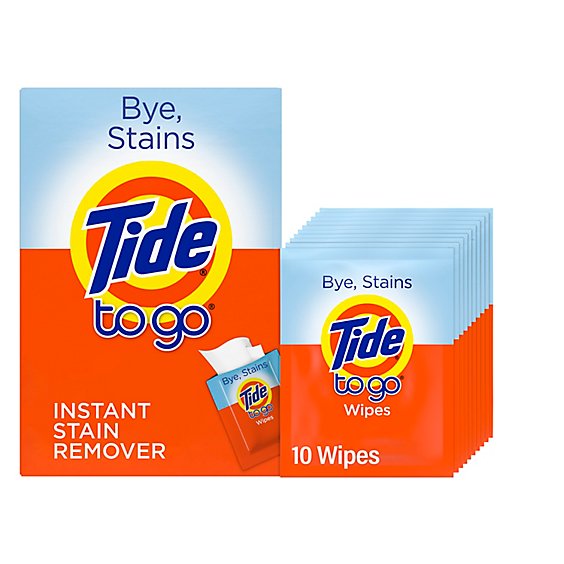 Tide To Go Wipes Instant Stain Remover - 10 count