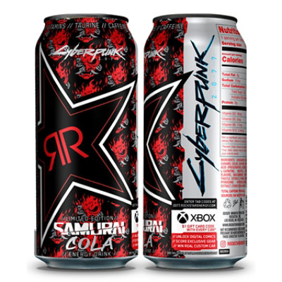 Rockstar Energy Drink Cyber Punk Samurai Cola Can - 16 Fl. Oz.