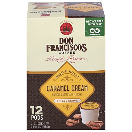 Don Franciscos Family Reserve Caramel Cream Single Serve Coffee - 12 Count - Image 3