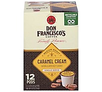 Don Franciscos Family Reserve Caramel Cream Single Serve Coffee - 12 Count