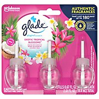 Glade Plugins Exotic Tropical Blossoms Scented Oil Air Freshener Refill - 3-0.67 Oz - Image 1