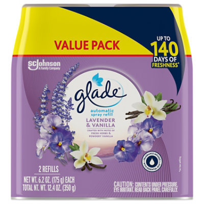 Glade Lavender And Vanilla Automatic Spray Air Freshener Refill - 2-6.2 Oz - Image 1