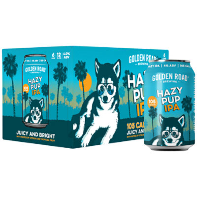 Golden Road Hazy Pup Ipa In Cans - 6-12 Fl. Oz.