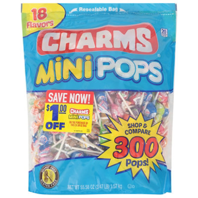 Charms Mini Pops Assorted Lollipops Bag - 300 Counts - Image 3