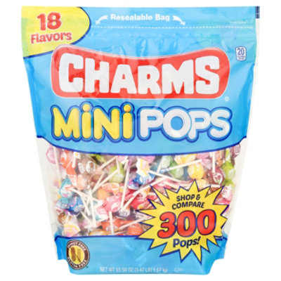Mini Charms Pops 300-Count Lollipop Bags - 6ct