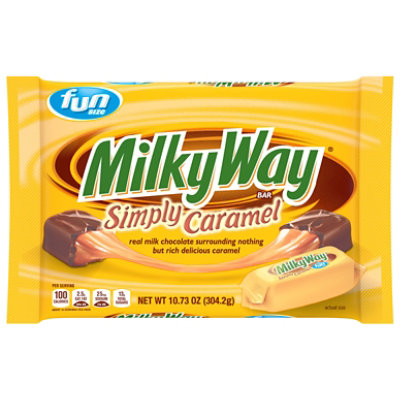 Milky Way Simply Caramel Fun Size Chocolate Bar Halloween Candy - 10.73 Oz