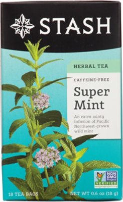 Stash Herbal Tea Super Mint Caffeine Free - 18 Count - Image 2