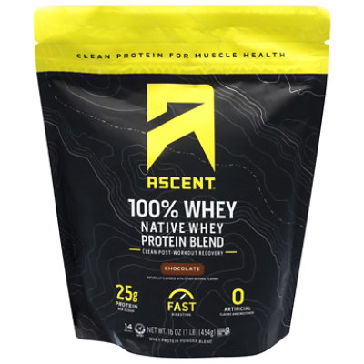 Ascent Whey Protein Native Fuel Chocolate - 1 Lb - Image 3