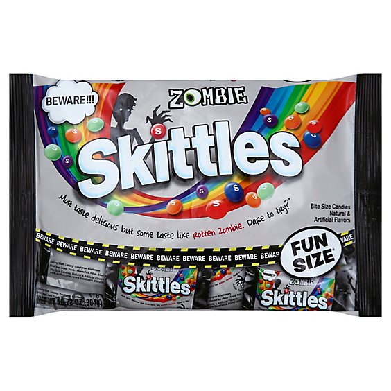 Skittles Zombie Halloween Candy Fun Size Bag - 10.72 Oz
